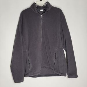 Port Authority Gray Zip Up Fleece Jacket